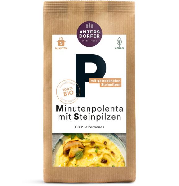 Minutenpolenta mit Steinpilzen Bio