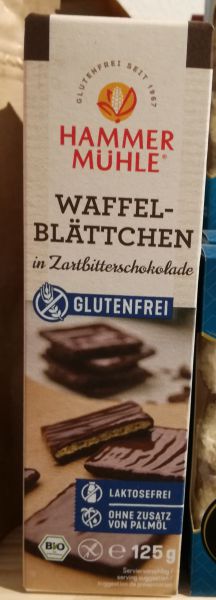 Waffelblättchen zartbitter Bio