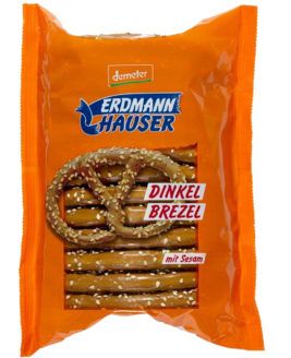 Dinkelbrezel demeter mit Sesam