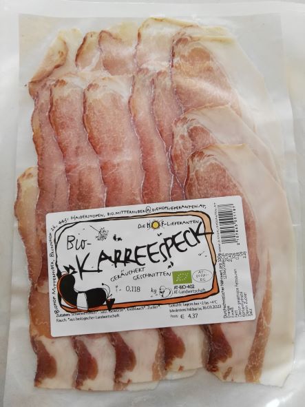 Karreespeck geschnitten