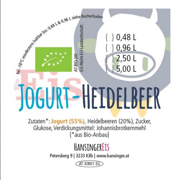 Jogurt-Heidelbeer Eis