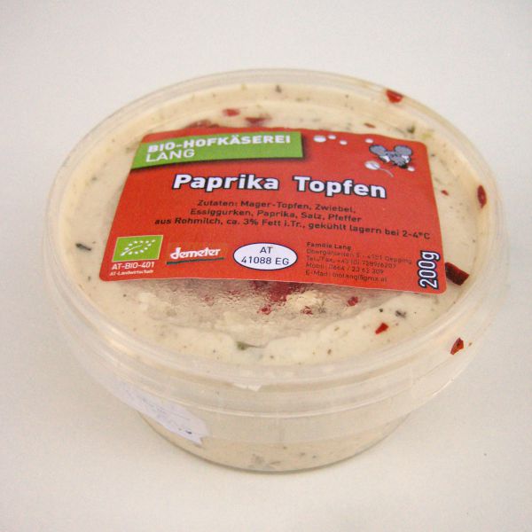 Topfenaufstrich Paprika demeter