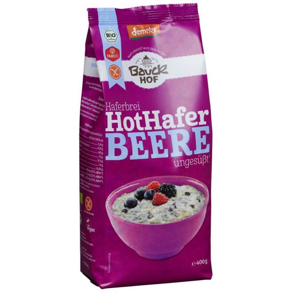 Porridge Hot Hafer Beere glutenfrei ungesüßt