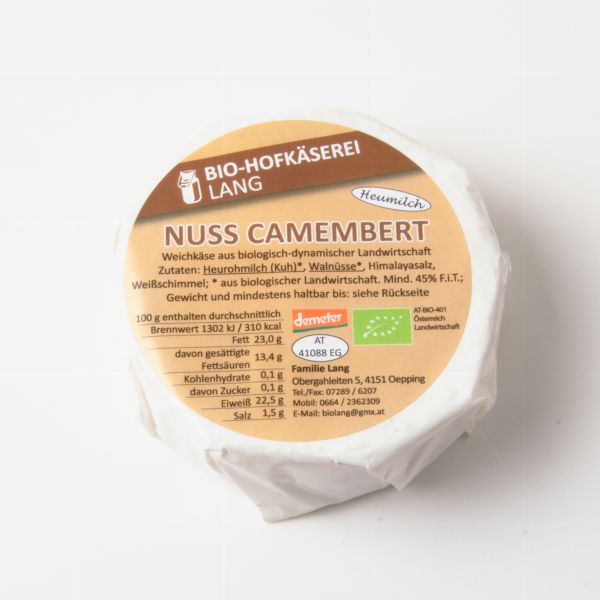 Camembert mit Nuss (demeter)