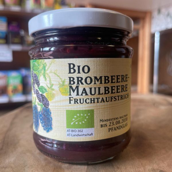 Fruchtaufstrich Brombeer-Maulbeer (honiggesüßt)