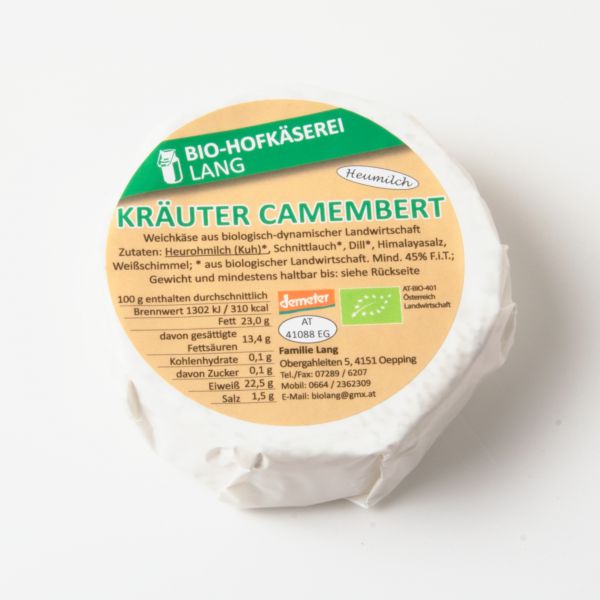 Camembert mit Kräuter (demeter)