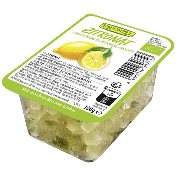 Zitronat ohne Weißzucker gewürfelt