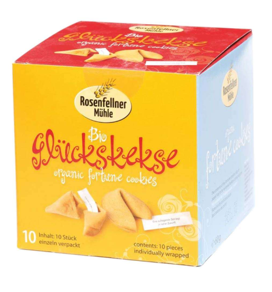 Glückskekse mit Botschaften (10 Stk. / Box)