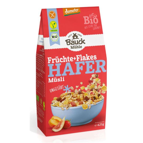Müsli Hafer, Früchte + Flakes