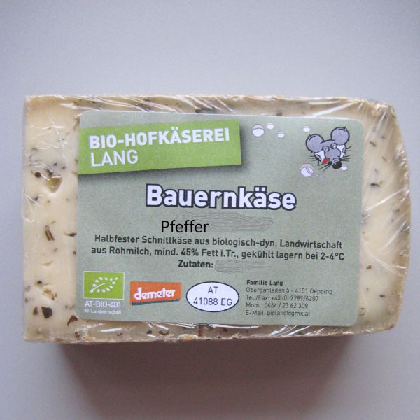 Bauernkäse (demeter ) Pfeffer