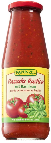 Tomaten Passata Rustica mit Basilikum