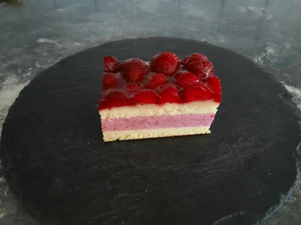 Erdbeervanille - Schnitte