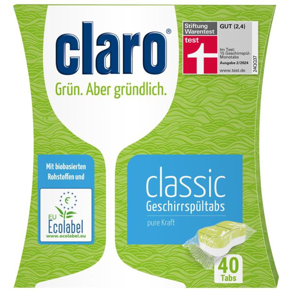 Geschirrspültabs Classic 40 Stk - CLARO