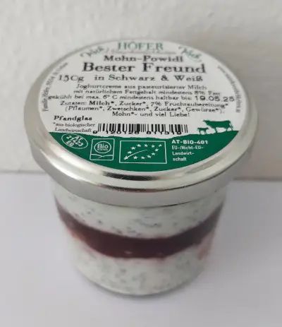 Bester Freund Mohn Powidl Joghurtcreme