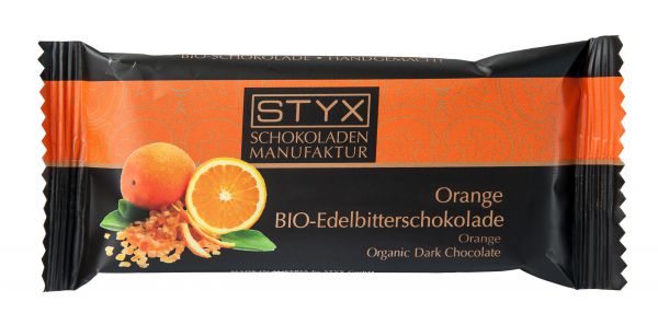Edelbitterschokolade gefüllt mit Orange-Ganache 70g