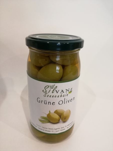 Oliven - grüne Agriniou im Glas