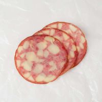 Käsewurst aufgeschnitten Käsewurst aufgeschnitten