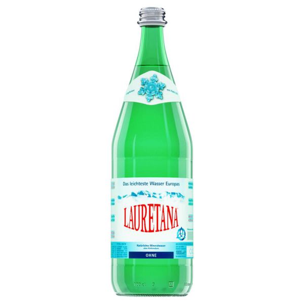 Lauretana Mineralwasser "ohne" in Glasflasche