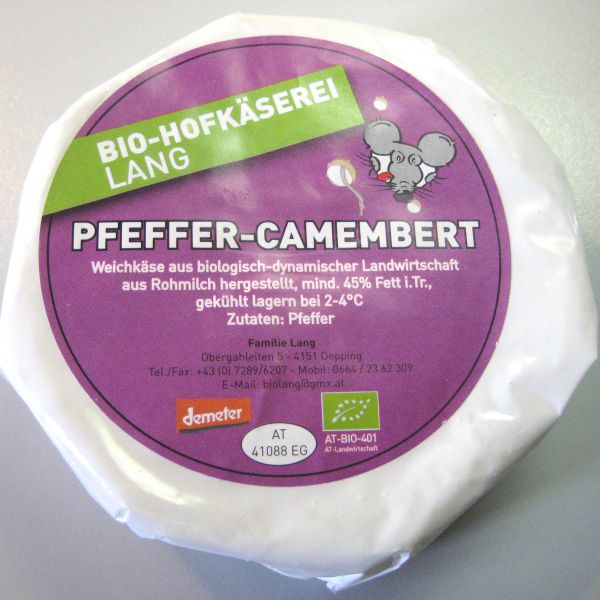 Camembert mit Pfeffer (Demeter) (€ 23,10/kg)