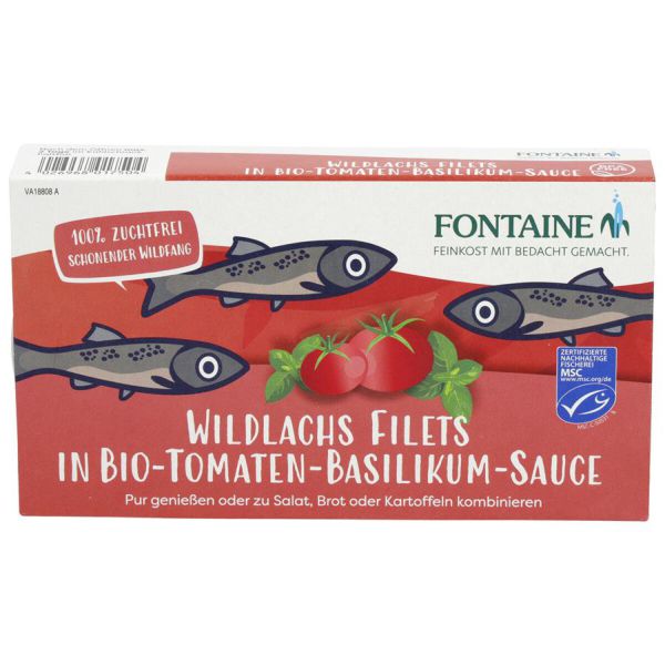 Wildlachs Filet in Tomaten-Basilikum Sauce