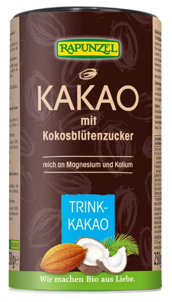 Kakao mit Kokosblütenzucker