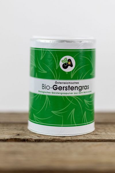 Gerstengraspulver Dose