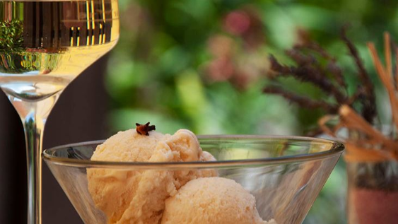 Edelbitter-Schoko Orangen Eis (vegan)