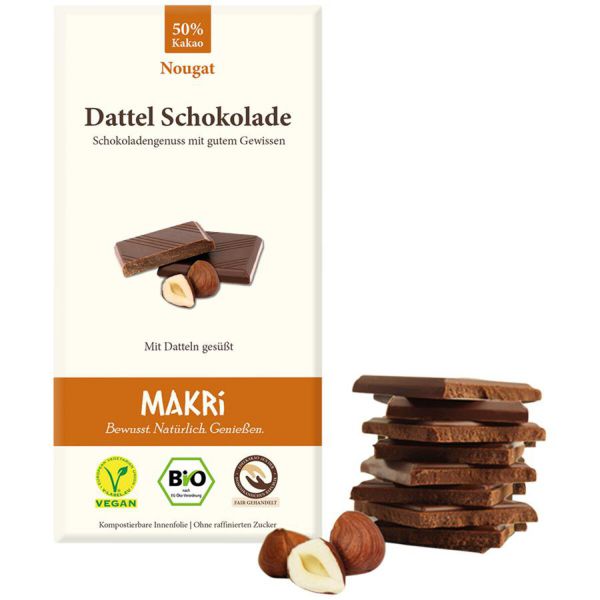 Dattel Schokolade Nougat (50% Kakao)