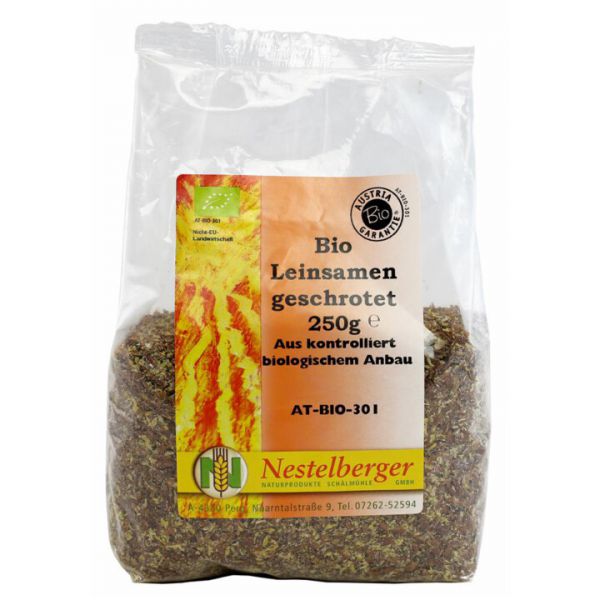 Leinsamen geschrotet