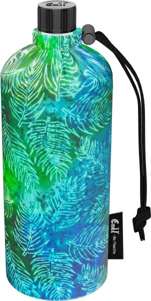 Trinkflasche 0,6 l Batik Blätter