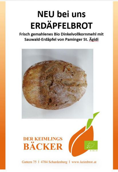 Erdäpfelbrot Dinkel (mit Keimlingen)