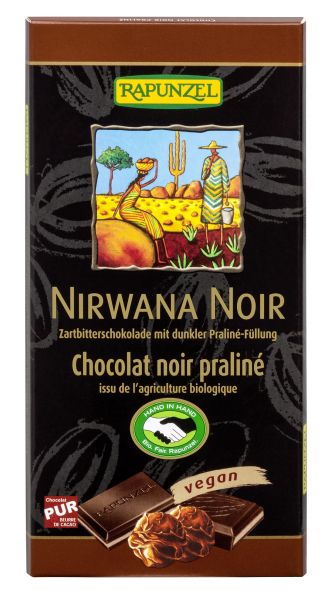 Nirwana Noir Zartbitter mit Praline-Füllung Vegan