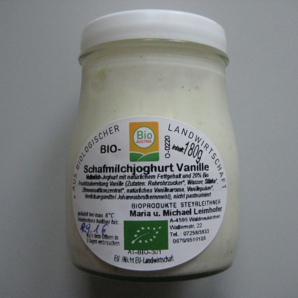 Schafmilchjoghurt Vanille (+ Pfand € 0,40)
