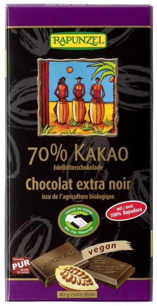 Schokolade Edelbitter 70 % Kakao