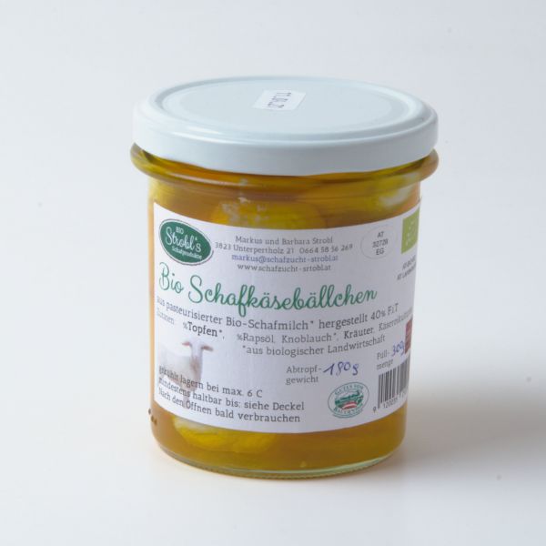 Schafkäsebällchen in Öl