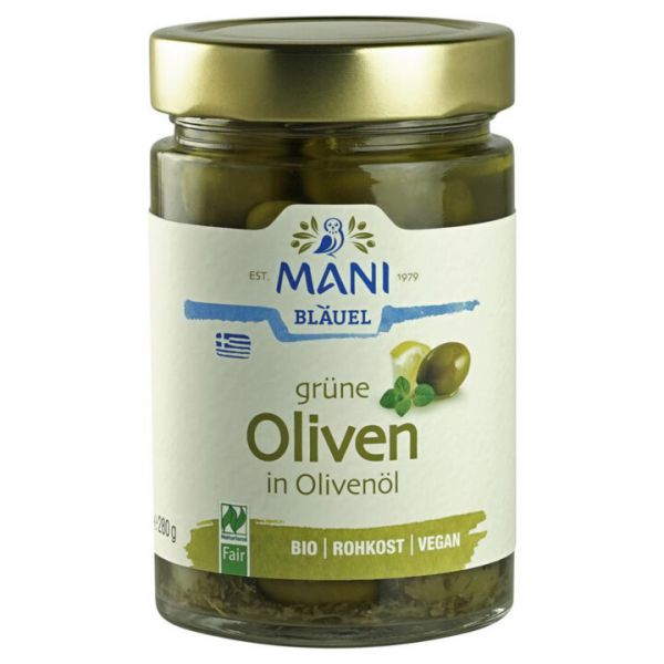 Oliven grün in Olivenöl
