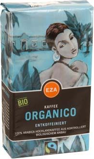 Kaffee Organico entkoffeiniert, gemahlen