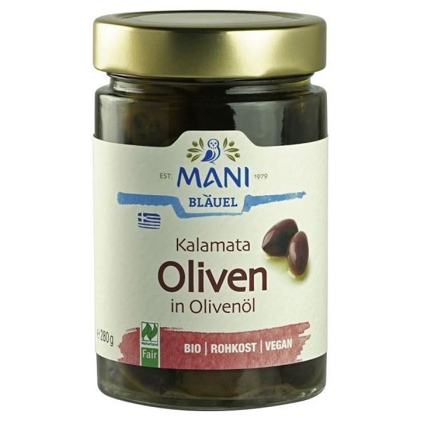 Oliven schwarz „Kalamata“ in Olivenöl